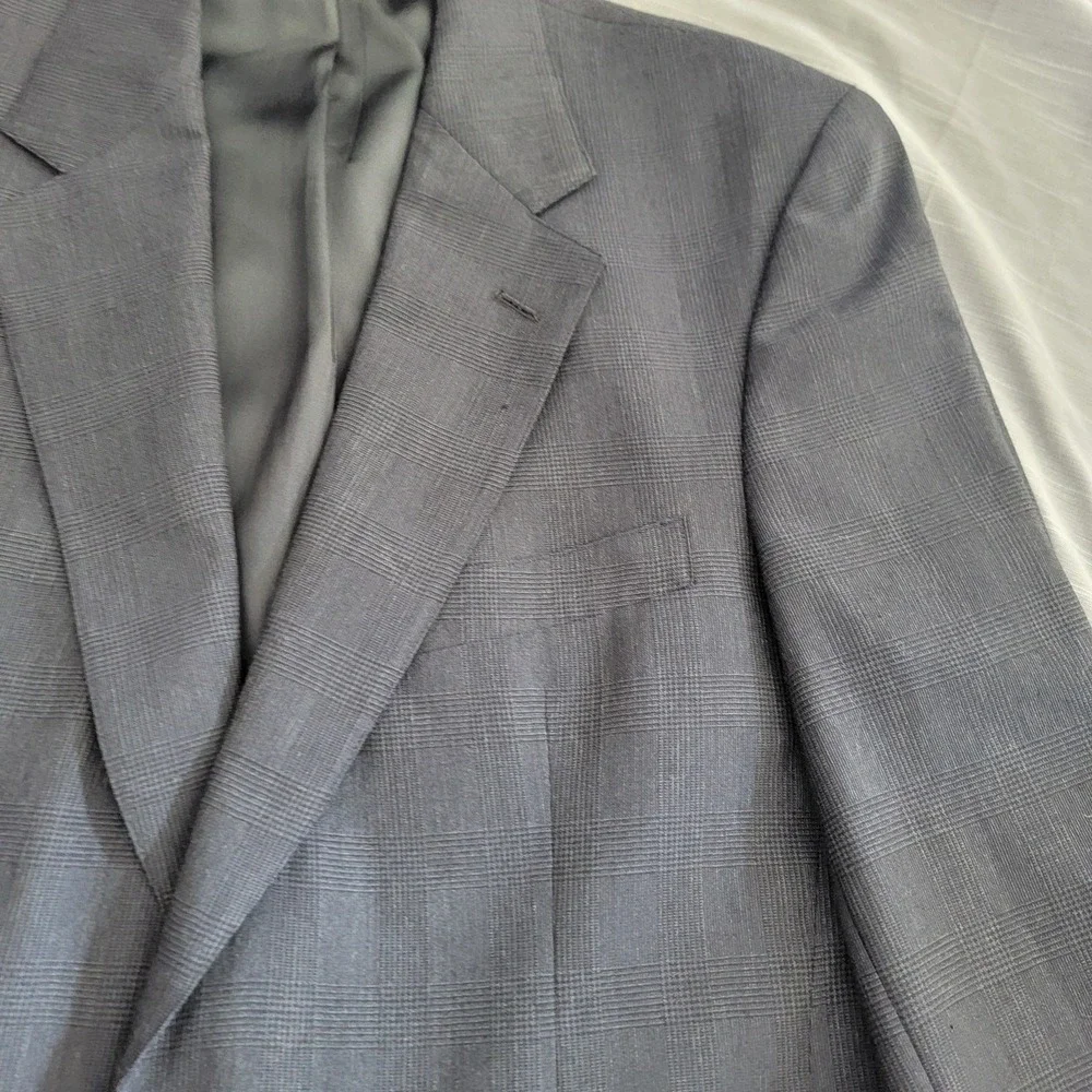 Brooks Brothers Sport Coat Blazer Plaid 2‎ Button Notch Lapel 42R USA Union Made